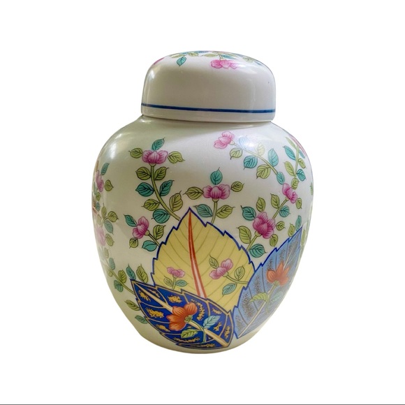 Seymour Mann Tobacco Leaf Porcelain Ginger Jar - Picture 4 of 12
